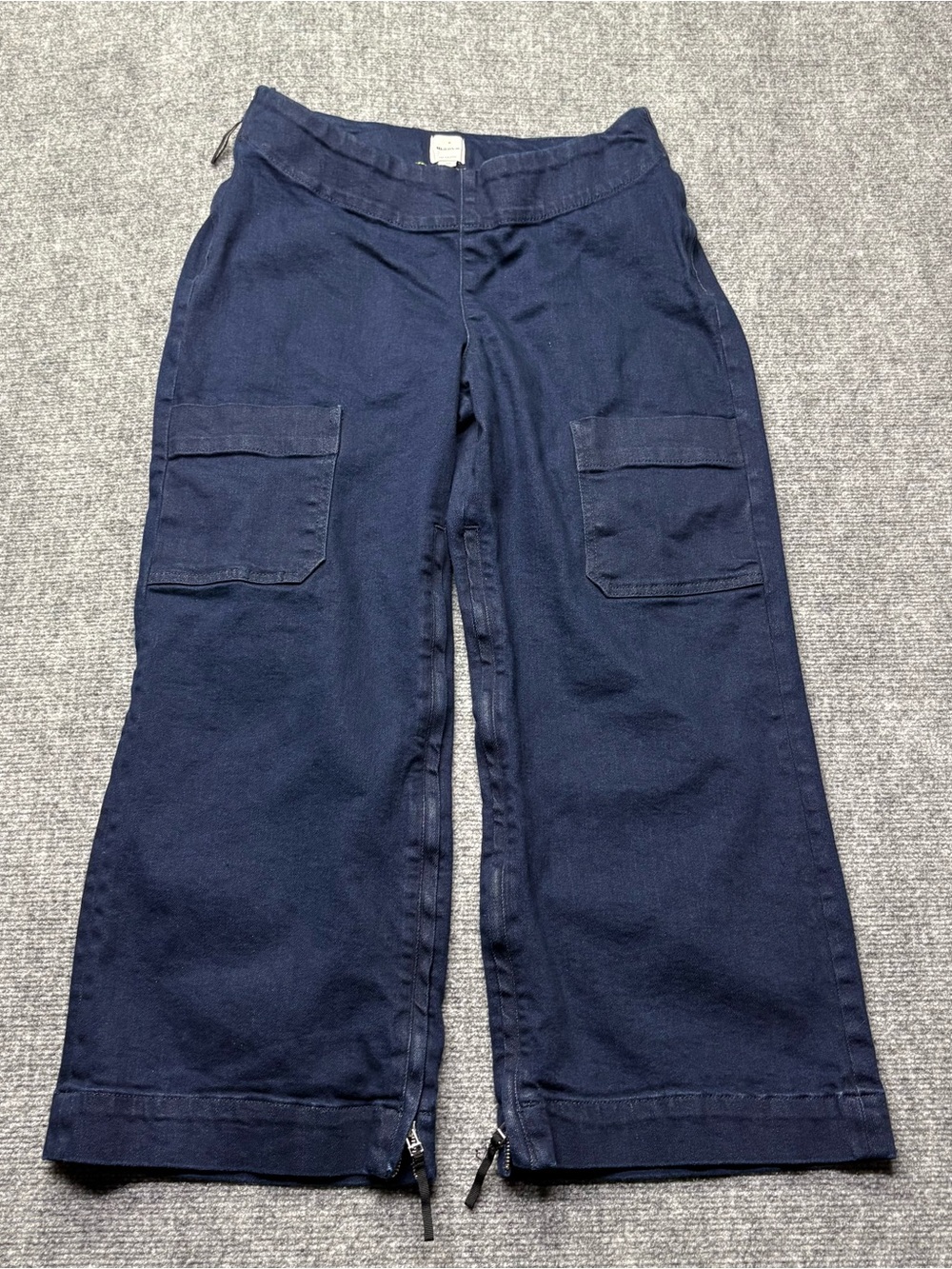 Maeve Anthropologie Jeans Womens 33 The Colette Denim Wide Leg Cargo Zip Leg